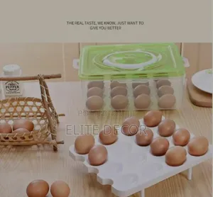 2-Layer 32-Egg Storage Organizer Tray for Refrigerator