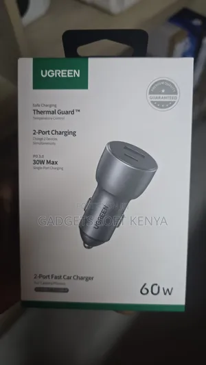 UGREEN 60W Dual Port Fast Charging Car Adapter