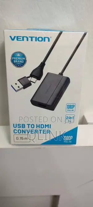 Vention USB-C + USB-A to HDMI Adapter 0.15M Gray