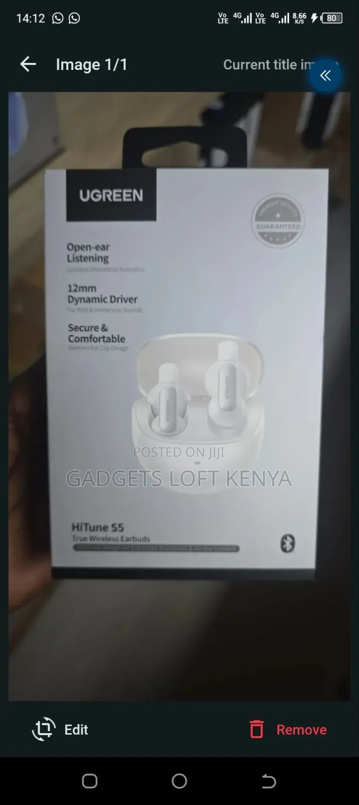 UGREEN HiTune S5 Open-Ear Wireless Earbuds
