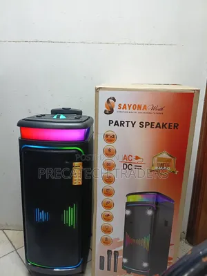 Sayona SHT-P02 Party Speaker 12000W AC/DC With 2 Microphones