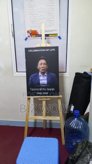 Funeral Portrait With Easel Stand