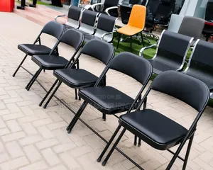 Leather Black Folding Foldable Chairs