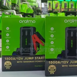 Oraimo Power Spark 1500A 12V Car Jump Starter With 10,000mAh Powerbank