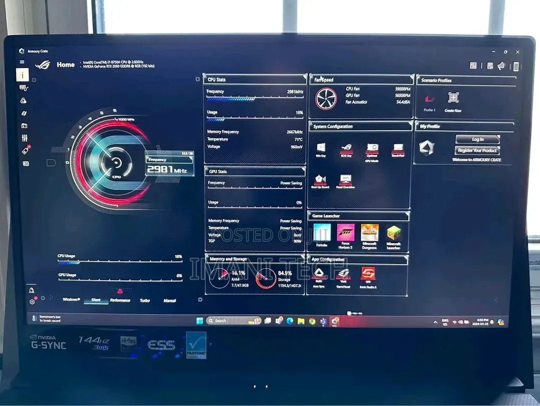 Laptop Asus ROG Zephyrus (GX501) 16GB Intel Core i7 SSD 512GB
