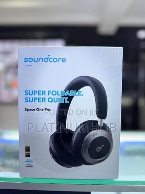 Foldable Space One Pro Black Headphones