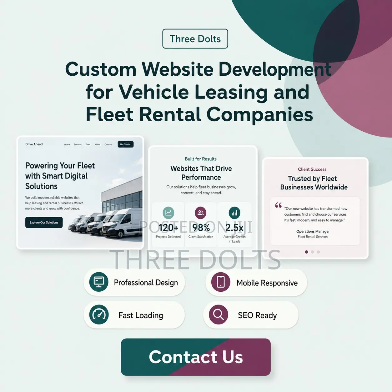 Website Development for Vehicle Leasing and Fleet Rental Companies