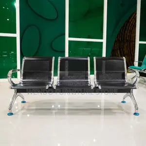 Office Benches; Three Seaters Metallic Front Office Bench for Visitors