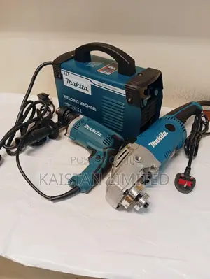 Makita 3+1 : 500A Welding Machine, 9-Inch Angle Grinder Impact Drill