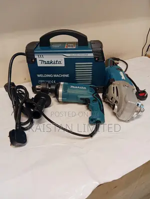 Makita 3+1 500A Inverter Welder + 230mm (9") Grinder + Impact Drill