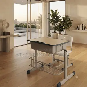 Home Desk; Adjustable Home School Desk Chair Set for Learners