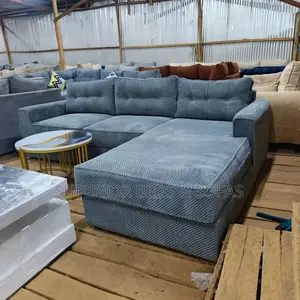 5 Seater Blue Grey L-Shaped Sofa: Hot Deal!!
