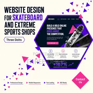 Website Design for Skateboard and Extreme Sports Shops