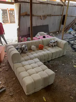 5 Seater Cream Bubble L-Shaped Sofa: Hottest Deal!!