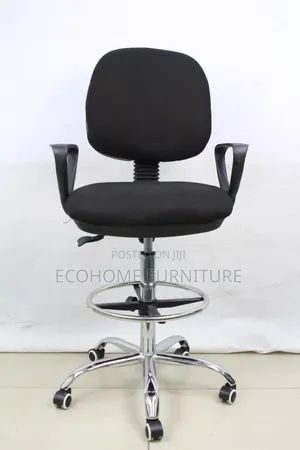 Adjustable Drafting Office Chair With Foot Ring Wheels