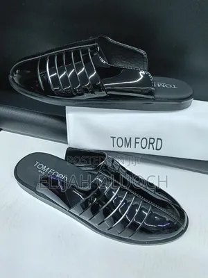 TOM FORD*_BLACK _Patent_ _Leather_ _Mules