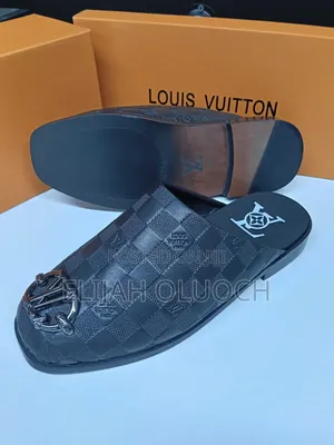 *LOUIS VUITTON* _Mules_ ~` Black Leather`