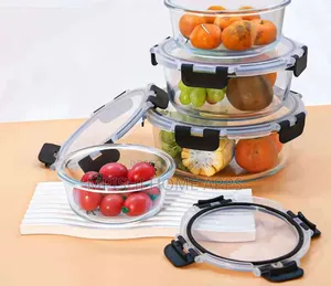 4 Pieces Round Food Storage Container Set