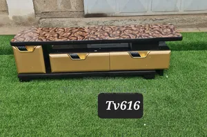 Modern Marble-Top TV Console