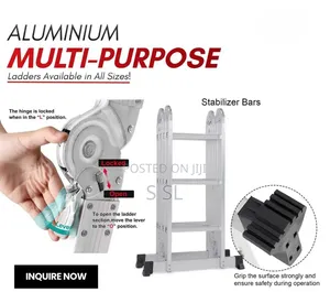 12ft Aluminium Multipurpose Ladder Kenya | Durable Folding Ladder