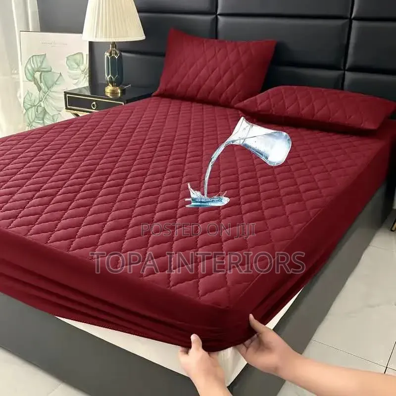 Burgundy Quilted Waterproof Mattress Protector Covers