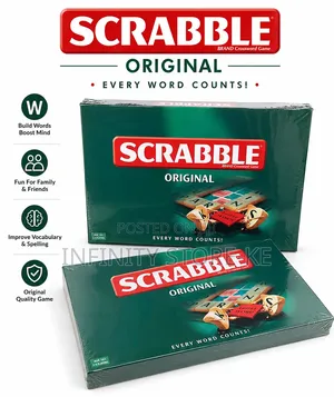 Original Scrabble Board Game - Large Classic Family Word Puzzle Game