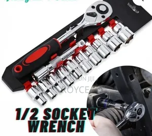 12pcs Socket Chrome Vanadium -1/2 Sleeve