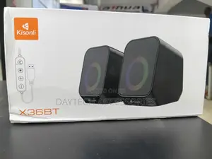 Kisonli X36BT Desktop Speakers USB 2.0 Wired RGB Lighting 3W*2 Power.