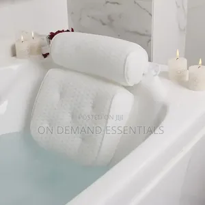 Bathtub Pillow With Anti Slip Suction Cup for Neck and Back Support