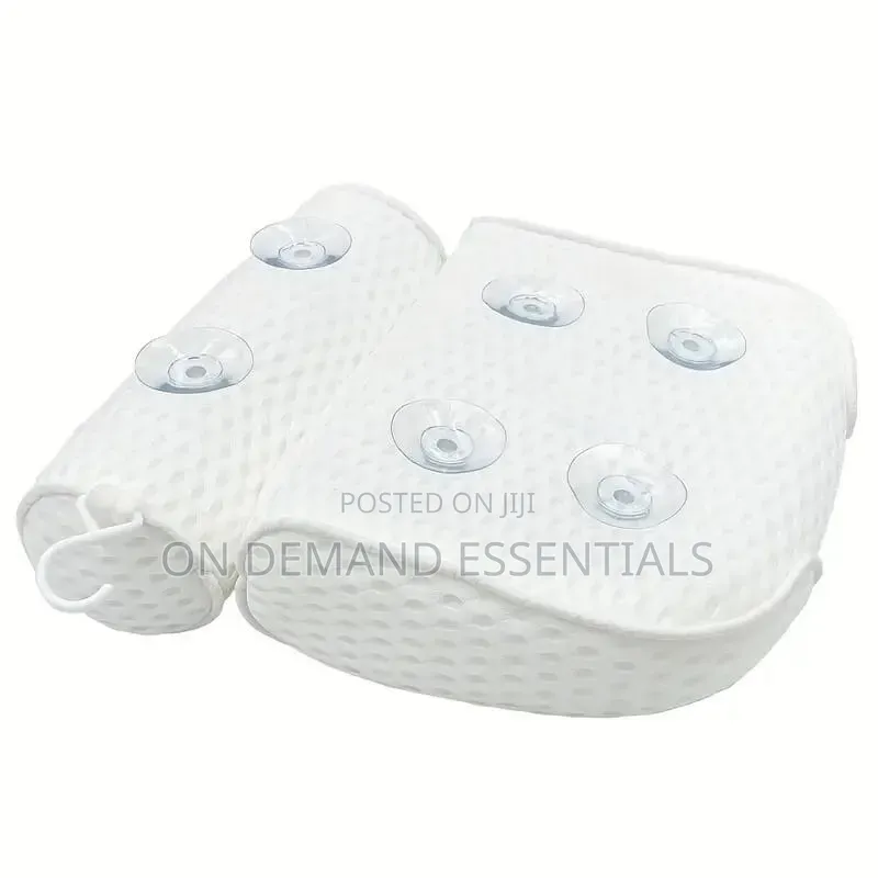 Bathtub Pillow With Anti Slip Suction Cup for Neck and Back Support