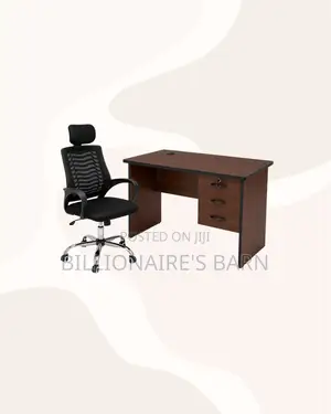 Modern 1m Desk and Headrest Mesh Chair for Desk Productivity