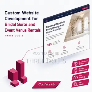 Custom Website Development for Bridal Suite and Event Venue Rentals