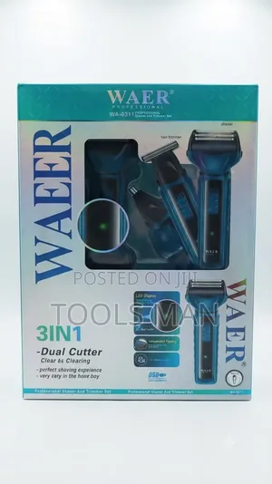 WAER Professional 3-in-1 Men's Shaver and Trimmer Set WA-0311.