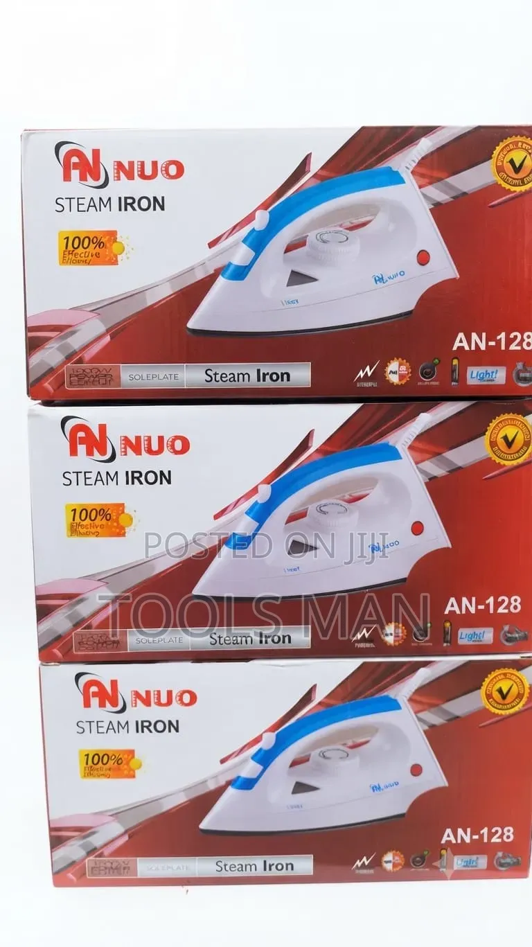 ANNUO AN-128 Non-Stick Steam Iron - 1000W Powerful Ironing.
