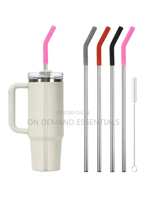 Stainless Steel Straw With Silicone Tips