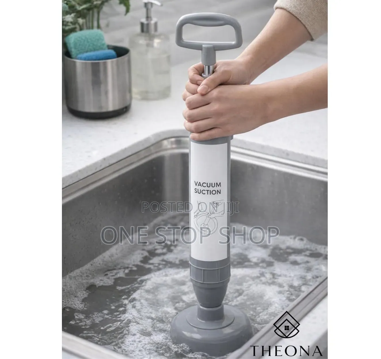 Suction Plunger With Durable Rubber Suction Cup