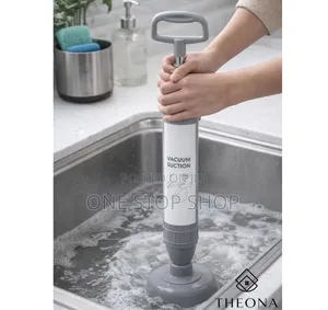 Suction Plunger With Durable Rubber Suction Cup