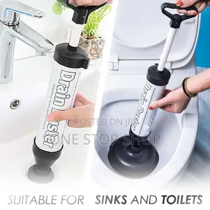 Suction Plunger With Durable Rubber Suction Cup