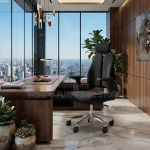 Office Chairs; High Back Executive Fabric Office Chair With Dual Back