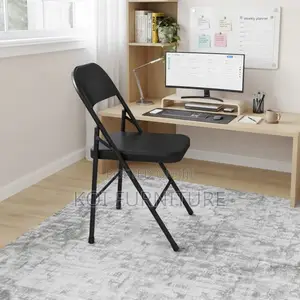 Office Chairs; Foldable Black-Style Office Chairs