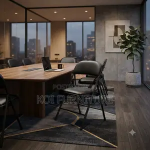 Office Chairs; Foldable Black-Style Office Chairs