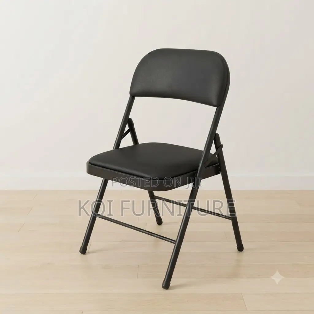 Office Chairs; Foldable Black-Style Office Chairs