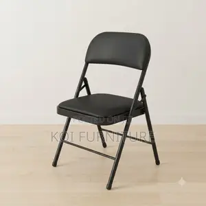 Office Chairs; Foldable Black-Style Office Chairs