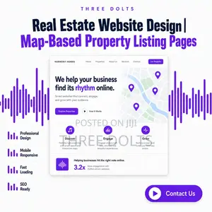 Real Estate Website Design | Map-Based Property Listing Pages