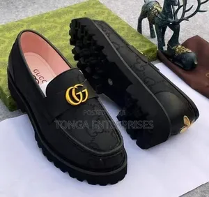 Black Gucci Double G Loafers