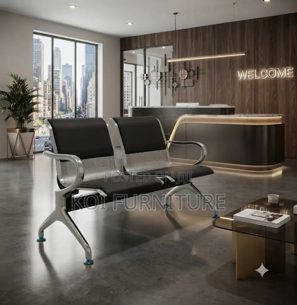 Office Bench; Two Seaters Metallic Reception Visiting Site Bench