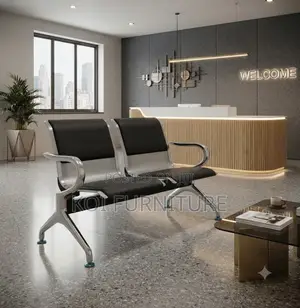 Office Bench; Two Seaters Metallic Reception Visiting Site Bench