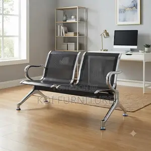 Office Bench; Two Seaters Metallic Reception Visiting Site Bench
