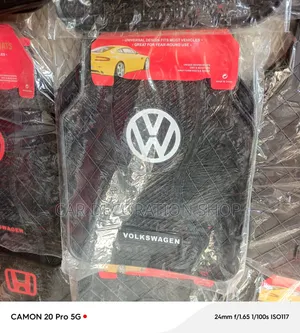 Universal Volkswagen Mats With White Prominent Vw Logo