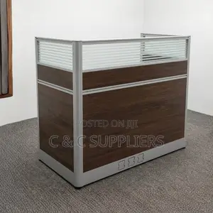 Single Seater Brown Office Workstation.